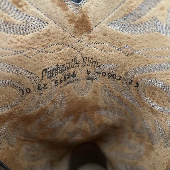 Panhandle Slim Vintage Classic Black Western Cowboy Boots Mens 10 EE - Picture 5 of 12